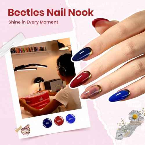 Beetles Nail Nook Gel Nail Polish Set - 119 PCS 100 Colors Gel Polish Kit Base Glossy Matte Glitter Top Coat Glitter Pearl Cat Eye White Red Pink Nude Uv Led Nails Gift for Women