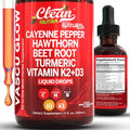 Clean Nutra Vascu Glow Liquid Drops - Cayenne Pepper, Turmeric & D3/K2