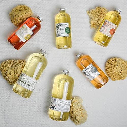 BARR-CO. Hand Soap Refill ? Natural Liquid Soap with Moisturizing Botanicals, Vegan & Plant-Based, Refreshing Citrus & Balsam Scent, for Kitchen & Bathroom, Fir & Grapefruit 32fl oz