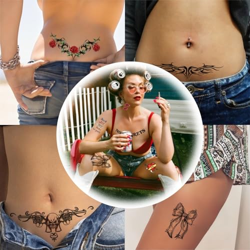 9-Pack Temporary Tattoos for Halloween Costumes & Party