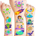 96 Pre-Cut Space Temporary Tattoos for Kids
