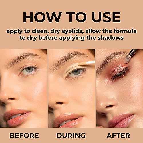 Lamel Insta Eyeshadows Base - Universal Colours - Clear, Waterproof, Vegan, Cruelty-Free, Made for Long-Lasting Wear - For Any Skin Tone and Type - 10 ml