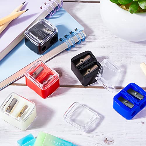 Chuangdi Dual-Hole Makeup Pencil Sharpener 5-Pack for Eyeliner & Lip Liner