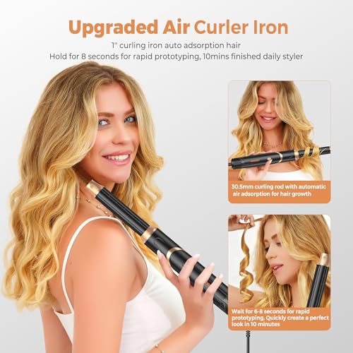 OKWRAP 6-in-1 Foldable Air Styler & Hair Dryer Brush Set