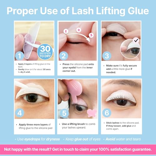 Korean Lash Lift Kit - 5 Sets for At-Home Eyelash Perming