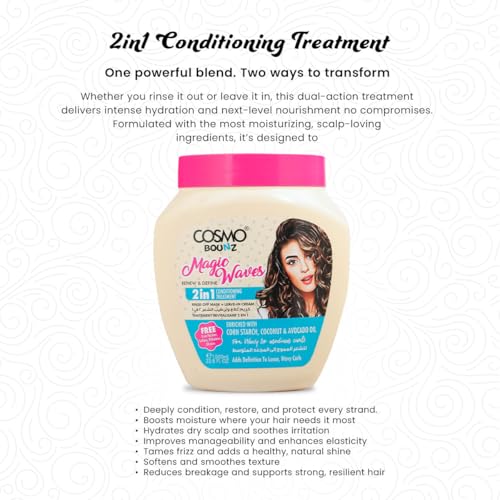 CD Cosmo Bounz Magic Waves 2-in-1 Hair Conditioner & Treatment 1000ml