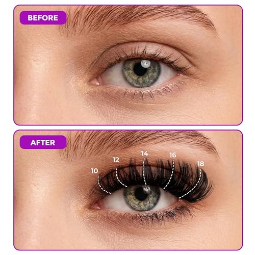 80D Wispy Lash Clusters DIY Kit – Full Volume, 10-18mm Mixed Length