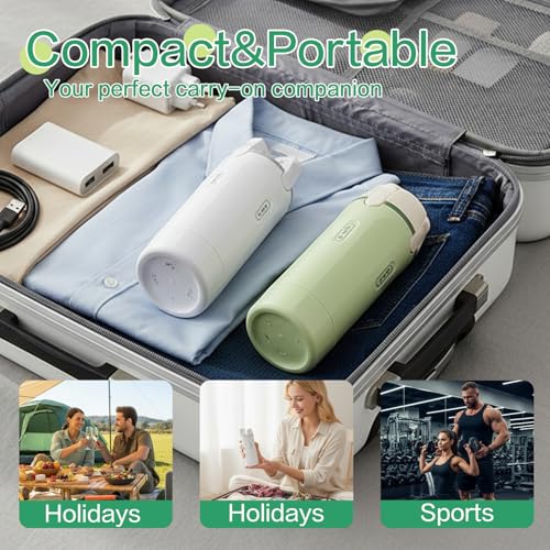 QBVPZDA Green 4-in-1 Travel Dispenser Bottle Set for Toiletries, Leakproof & Refillable