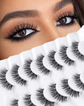 Wispy Mink False Eyelashes 14MM - Natural 3D Fluffy Lashes 7 Pairs