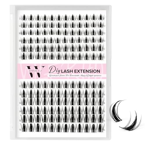 Manga Eyelash Clusters 144pcs D-Curl 8-16mm DIY
