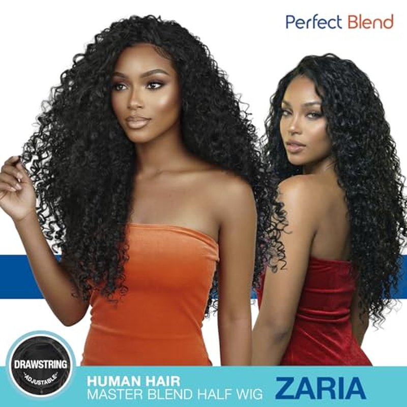 26-Inch Water Wave Half Wig - Human Hair Blend by GLAM21USA