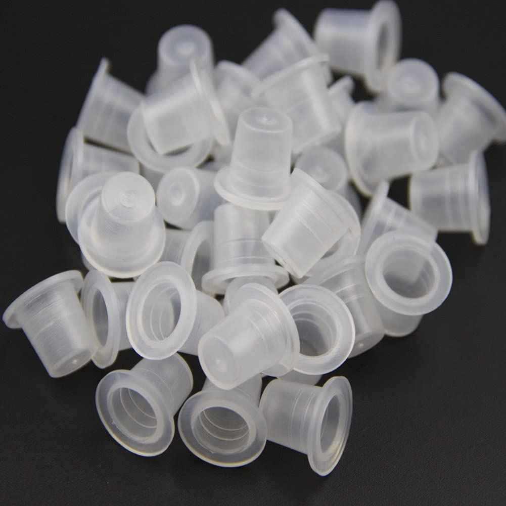 Tattoo Ink Caps Cups,Tattoo Ink Cups Caps 1000pcs #9 Small Size Pigment Caps Microblading Ink Cups for Tattoo Pigment Ink Tattoo Machine Kits Supplies (1000 S)