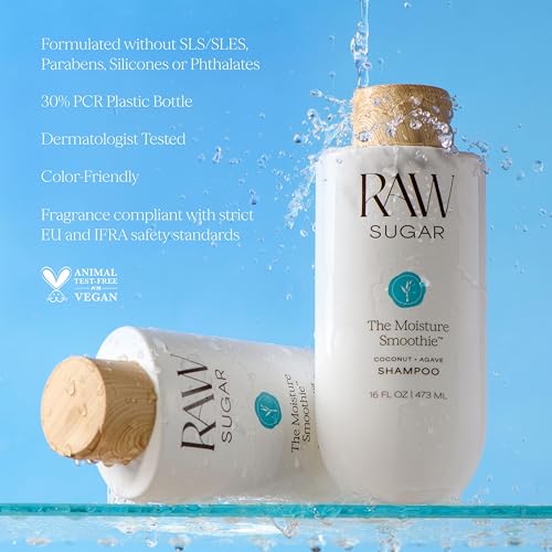 Raw Sugar Moisture Smoothie Shampoo & Conditioner Duo - All Hair Types, 16 Fl Oz Each (New)