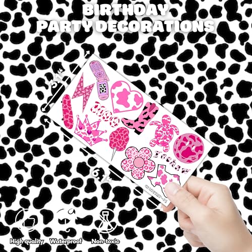 110 PCS Cow Print Temporary Tattoos Party Favors