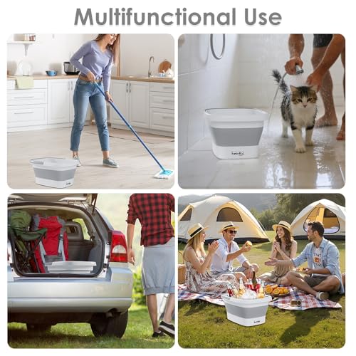 Collapsible Foot Bath Basin with Massage Acupoints