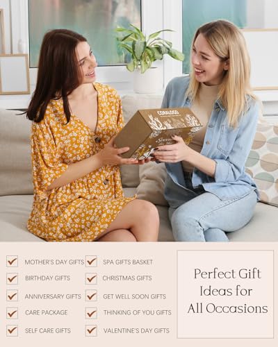 11-Piece Natural Spa Gift Set for Women - Bath Bombs, Salts & Candle