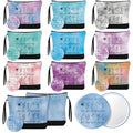 Kacctyen 20 Sets Christian Gift Bulk Christian Makeup Bag Religious Pocket Compact Mirror Inspirational International Women's Day Bible Verse Cosmetic Bag with Zipper for Church Member (Classic)