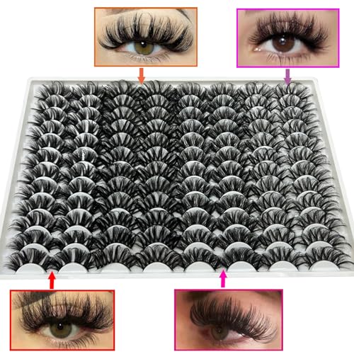 25MM Mink Lashes 48 Pairs Pack 25 mm False Eyelashes Long Dramatic 5D Full Volume Fake Eyelashes 4 Styles Wispy Curly Mink Eyelashes Wholesale, by TIMELABS