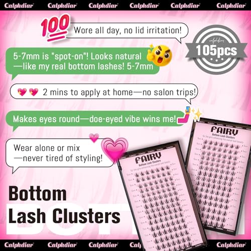 Bottom Lash Clusters 5-7mm Fairy Eyelash Extensions
