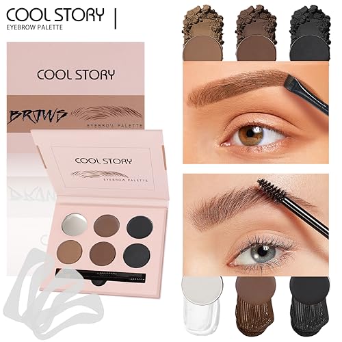 Eyebrow Gel - Eyebrow Cream - Eyebrow Powders Brow Contour Kit 18-Piece Eyebrow Makeup Palette