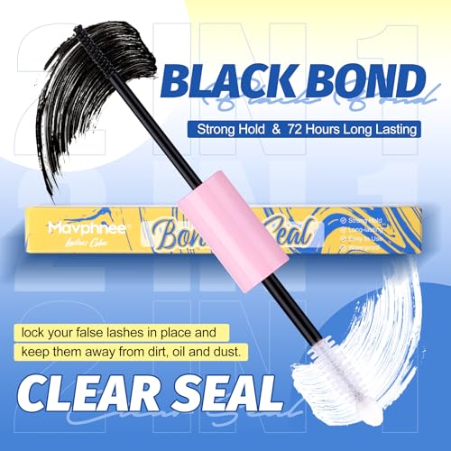 Lash Bond and Seal 2 Pcs – Waterproof Lash Glue for Extensions & Clusters by Mavphnee