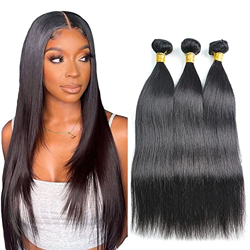 Brazilian Straight Hair Bundles 24 26 28 inch Remy
