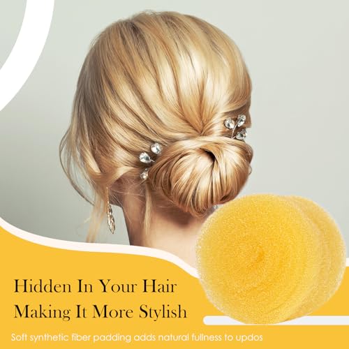 Hair Sponge for Updos & Volume - Bun Maker with 100 Pins