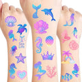 100PCS Glow in The Dark Mermaid Temporary Tattoos