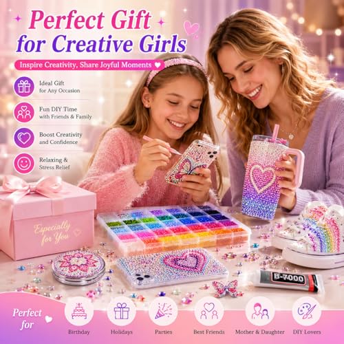 40000Pcs 40 Colors Jelly Resin Bedazzler Kit with B7000 Glue