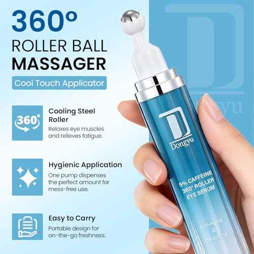 Dongyu Eye Cream for Dark Circles: Korean Caffeine Eye Cream Daily Morning Skincare - Puffy Eyes Treatment for Beauty Enthusiasts (Blue)