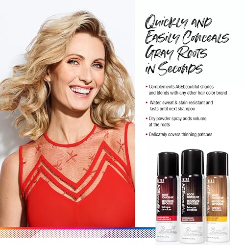 AGE Beautiful Root Touch Up Hair Color Spray - Dark Red Brown