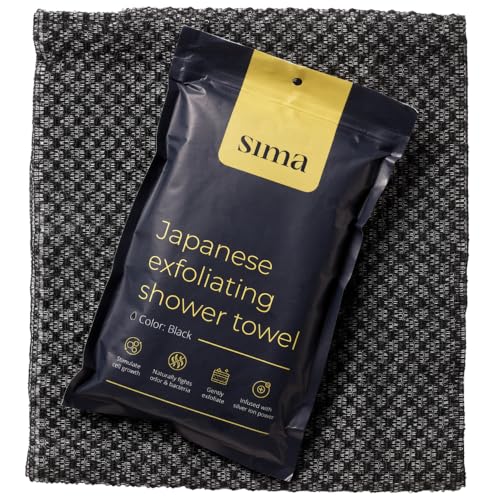 Sima - Bundle - Exfoliating Body Towels Black + Pink + White