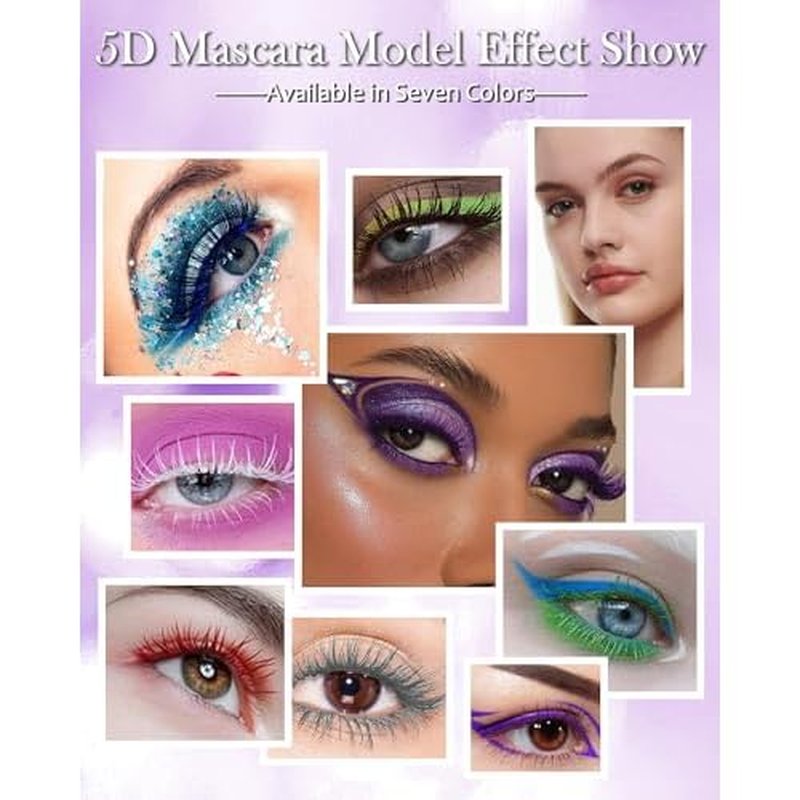 5D Grey Mascara for Eyelashes-1Pcs Longlasting Waterproof Smudge-Proof Colored Cold Gray Mascara Volume and Length, Volumizing Defining Eye Lashes, Women¡¯s Day Eye Makeup Gift for Older Women 60 plus