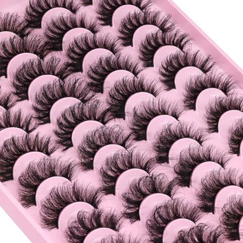 Kiromiro Faux Mink Lashes 20mm Wispy Cat Eye 20 Pairs