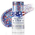 Red White Blue Glitter Stick | 4th of July Patriotic Face Body Makeup