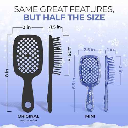 UNbrush Mini Holiday Hair Brush for Pain-Free Brushing On All Wet/Dry Hair Types