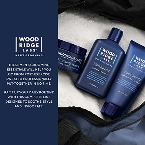 Wooridge Labs Men's Grooming Facial Moisturizer with Vitamin E & Niacinamide - Soothes Freshly Shaved Skin | Lightweight, All-Day Hydration | Non-Greasy | Paraben & Cruelty Free | Made in USA (8 oz)