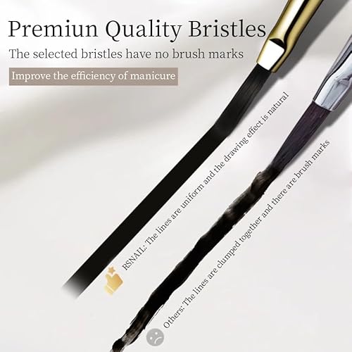 Ombre Nail Art Brush ? Thin Striping & Checker Painting Tool for Acrylic Nails, Poly Gel Design, Manicure Detail & Gradient Effects, Professional Nail Drawing Accessory