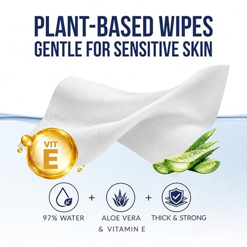 Air Jungles Flushable Wipes 150 Count 3-Pack XL 7x7