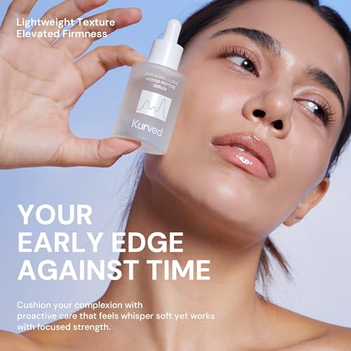 Kurved Skin Aging Curve Hybrid Peptide Serum, 1.01 fl oz (30 mL) | Anti-Aging Hydrating Niacinamide | Lightweight, Non-sticky, Buildable | K-Beauty face serum for fine lines, firming & elasticity