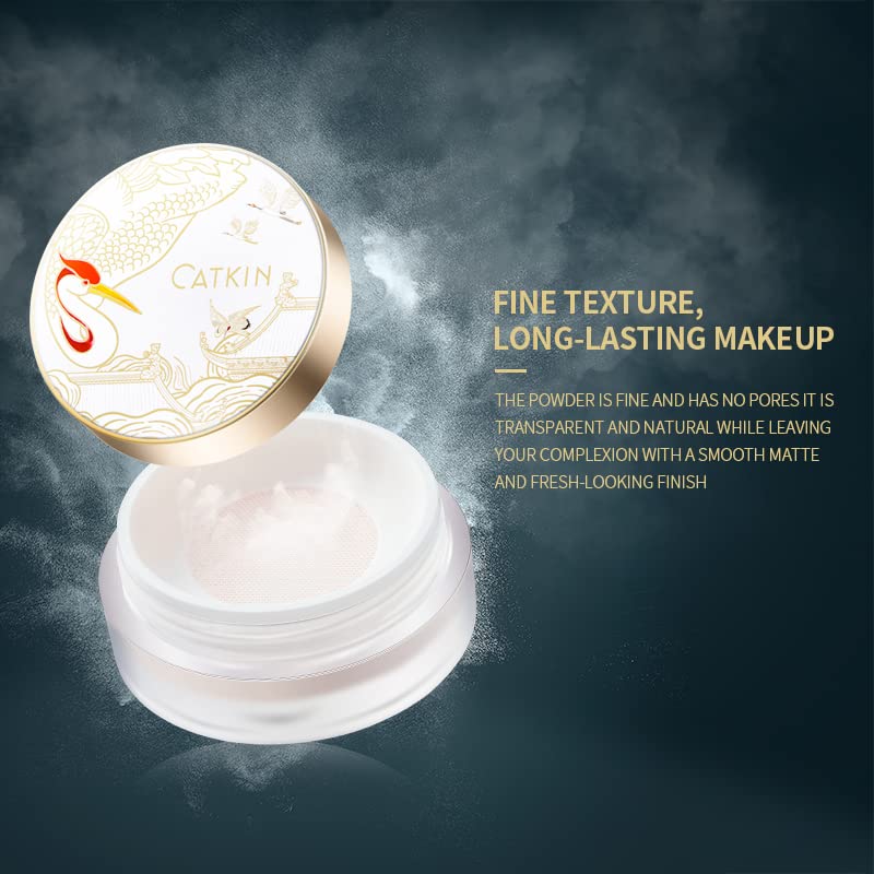 CATKIN Dreamworld Air Makeup Loose Powder Setting Finishing Powder Oil Control Matte Natural with Puff (C01 Natural)