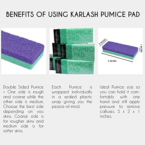 Karlash 2-Sided Foot Pumice Stone Callus Remover Scrubber (2 Pack)
