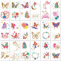 PapaKit 36 Pc Butterflies & Fairies Temporary Tattoo Set, 18 Individually Wrapped Sheets | Party Favors, Classroom Rewards, Birthday Goodie Bag Fillers