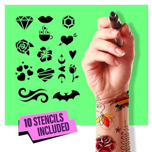 Pretty Me Temporary Tattoos Markers - Henna Body Tattoo Kit for Girls & Adults - Skin Pens for Teen Girl Gifts Trendy Stuff - 12 + Year Old - Cool Birthday Gift Ideas Teens 12 13 14 15 16 17 18 Tween