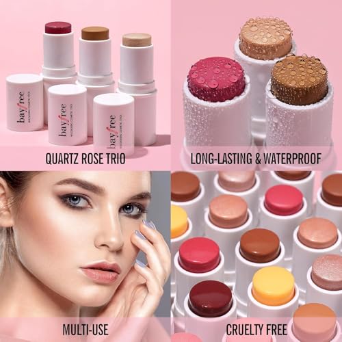 KIMUSE Multi Stick Trio - Cream Blush, Contour & Highlighter