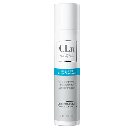 CLn® Acne Cleanser-Facial Cleanser with 0.5% Salicylic Acid to Eliminate Blackheads & Breakouts, Oil-Free & Fragrance-Free, 3.4 fl. oz.
