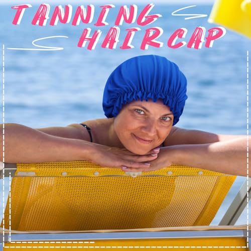 4 Pcs UV Protection Tanning Face Cover Bonnet Cap Set Tanning Mask and Hair Cap Protective Bonnet for Women