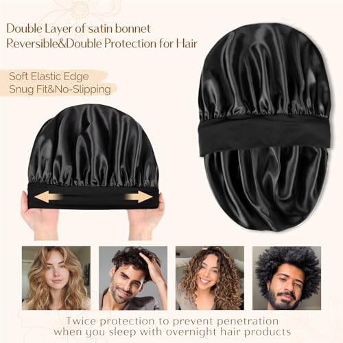 Soft Satin Sleep Bonnet for Men & Women