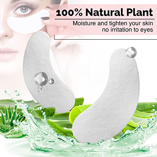 GreenLife 400 Pairs 100% Natural Eyelash Extension Under Eye Gel Pads patches kit Collagen Aloe Vera Hydrogel Eye Patches Eyelash Extension Supplies Tools, Lash Extension Supplies (100 200 400 Pairs)