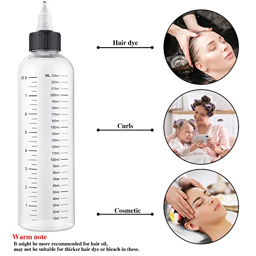 BESARME Hair Oil Applicator Bottles 8.5oz Dye Dispenser 2-Pack